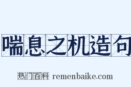 喘息之机造句是什么意思的图片